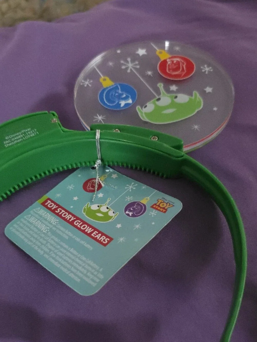 Disney Toy Story Green Alien Ear Headband with Clear Ornament Ears